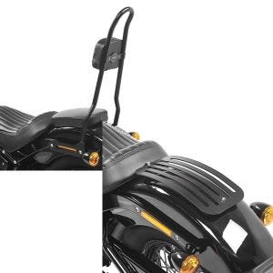 Set: Sissybar für Harley Davidson Softail Standard 20-21 Craftride SRL schwarz + Gepäckträger für Harley Davidson Softail 18-21 Solo Rack L1 Gepäckbrücke Craftride_1