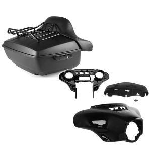 Sett: Topcase King OLM egnet for Street Glide 14-22 Craftride + Batwing fairing komplett sett egnet for Street Glide 14-22 Craftride