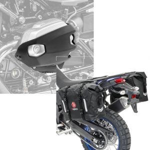 Set: Zylinderschutz für BMW R 1200 GS / Adventure 10-13 Ventildeckelschutz Motoguard CP4 + Satteltaschen Wasserdicht für BMW R 1200 GS / Adventure Bagtecs WP8 2x30L Seitentaschen_1