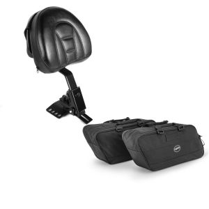 Set: Fahrer Rückenlehne Small für Harley Street Glide 06-21 schwarz Craftride + Koffer Innentaschen für Harley Street Glide 06-21 Craftride BG1 Paar_1