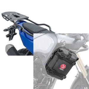 Set: Gepäckträger + Halter für Yamaha Tenere 700 19-21 Bagtecs SLP Gepäckbrücke + Sturzbügeltasche für Yamaha Tenere 700 Bagtecs K3 6Ltr schwarz_1
