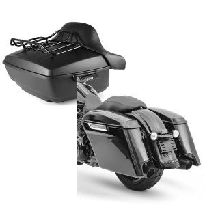 Set: Topcase King OLM für Harley Street Glide 14-21 Craftride + Seitenkoffer Stretched für Harley Davidson Street Glide (FLHX) 14-21 Craftride_1