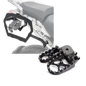 Set: Kofferträger für BMW R 1200 GS 04-12 Bagtecs SLP für Alukoffer und Satteltaschen + Fußrasten für BMW R 1200 GS Xdure FF6 Aluminium 57mm schwarz_1