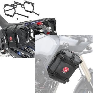 Set: Satteltaschen Set WP8 für Yamaha Tenere 700 19-21 mit Kofferträger Bagtecs + Sturzbügeltasche für Yamaha Tenere 700 Bagtecs K3 6Ltr schwarz_1