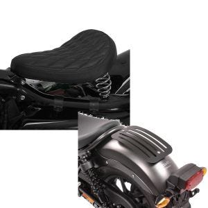 Set: Solo Federsattel für Honda Rebel 500 BR11 Craftride + Gepäckträger für Honda Rebel 500 17-20 Solo Rack L1 Gepäckbrücke Craftride_1