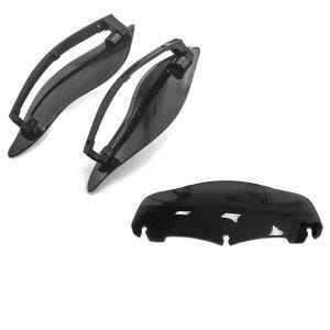 Set: Seitlicher Windabweiser für Harley-Davidson Touring 14-21 schwarz Craftride + Windschild 7" für Harley Street Glide Special 15-21 schwarz Craftride_1