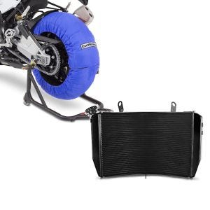 Set: Reifenwärmer Set für Yamaha YZF-R6 YZF-R1 ConStands Laguna Seca 60-80°C blau + Wasserkühler für Yamaha YZF-R1 04-06 Radiator Kühler_1