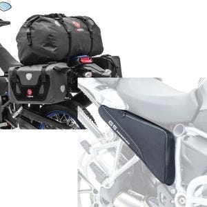 Set: Satteltaschen Set für BMW R 1200 GS / Adventure RX80 Hecktasche + Rahmentaschen für BMW R 1200 GS 04-18 Bagtecs BF3 Zusatztaschen Paar schwarz_1