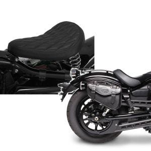 Set: Solo Federsattel für Honda Rebel 500 BR11 Craftride + Satteltasche Honda Rebel 500 Craftride Arizona 3Ltr rechts in schwarz_1