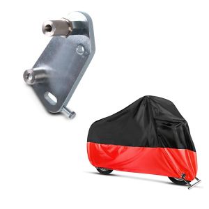 Set: Adapterplatte für ConStands Power Ducati Monster 1200/ S 14-20 + Abdeckplane Ducati Monster 1200 / S / R Monster 800 / 797 Craftride XL in schwarz-rot_1