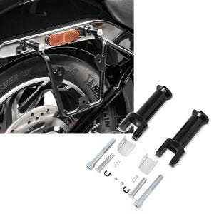 Set: Satteltaschenhalter für Harley Softail Standard 20-21 links-rechts Craftride + Sozius Fussrasten-Halter für Harley Davidson Softail 18-21 Craftride schwarz_1