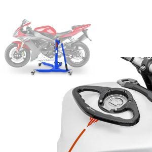 Set: Zentralständer Yamaha YZF-R1 98-03 blau Motorradheber ConStands Power-Classic + Sozius Haltegriff für Yamaha YZF-R6 / YZF-R1 PG1 Zaddox_1