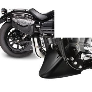 Set: Satteltasche Harley Sportster Forty-Eight 48 Craftride Arizona 3Ltr rechts in schwarz + Bugspoiler für Harley Sportster Forty-Eight 48 10-20 Craftride_1