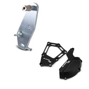 Set: Adapterplatte für ConStands Power BMW S 1000 R 14-16 + Motordeckel Schutz für BMW S 1000 R 14-20 Protektor Motoguard EP1 schwarz_1