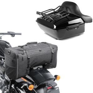Set: Topcase King NHB für Harley Fat Boy / 114 schwarz Craftride + Hecktasche für Harley Fat Boy / 114 SQ1 Craftride 52l schwarz_1