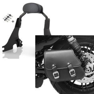 Set: Sissy Bar S1 für Harley Davidson Sportster Forty-Eight 48 10-20 abnehmbar mit Docking Kit schwarz Craftride + Schwingentasche + Halter für Harley Sportster Forty-Eight 48 10-20 Craftride_1
