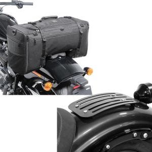Set: Hecktasche für Yamaha XV 950 / R SQ1 Craftride 52l schwarz + Gepäckträger für Yamaha XV 950 / R 14-20 Solo Rack L1 Gepäckbrücke Craftride_1