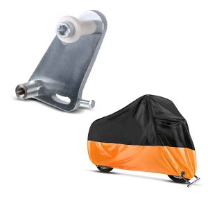 Set: Adapterplatte für ConStands Power für KTM 690 Duke 08-19 + Abdeckplane KTM 620 Duke / LC4 - 660 SMC - 690 Duke / R Craftride XL in schwarz-orange_1