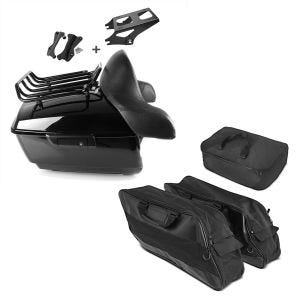 Set: Topcase King NLB für Harley Street Glide Special 15-21 + Anbaukit Craftride + Innentaschen Set für Harley Street Glide Special 15-21 Craftride Seitenkoffer / Topcase_1