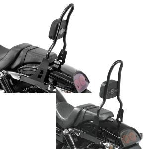 Set: Sissybar Harley Davidson Dyna Fat Bob 10-17 Craftride Fast Rider-M schwarz + Sissy Bar CSL Fix für Harley Dyna Fat Bob 10-17 schwarz Craftride_1