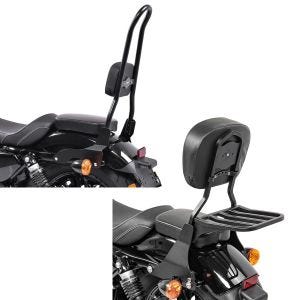 Set: Sissy Bar CSXL Fix für Harley Davidson Sportster 883 Iron 09-20 schwarz Craftride + Sissybar Harley Sportster 883 Iron (XL 883 N) 09-20 Craftride Fast Driver-S inkl. Gepäckträger schwarz_1