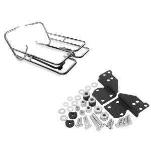 Set: Kofferträger Twin Rail für Harley Touring 97-08 mit Schutzbügel Craftride + Anbausatz Docking Hardware Kit für Harley Davidson Electra Glide Standard 97-08 Craftride_1
