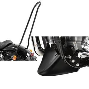 Set: Sissybar für Harley Sportster Forty-Eight 48 10-20 Craftride Tampa XL schwarz + Bugspoiler für Harley Sportster Forty-Eight 48 10-20 Craftride_1