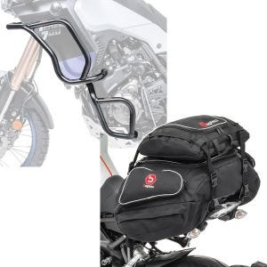 Set: Sturzbügel Set für Yamaha Tenere 700 19-21 oben und unten Schutzbügel + Hecktaschen Set Yamaha Tenere 700 Bagtecs X50 und X52_1