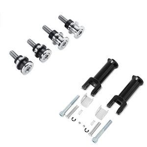 Set: Anbausatz Docking Hardware Kit für Harley-Davidson Softail 18-21 52300646 Craftride + Sozius Fussrasten-Halter für Harley Davidson Softail Standard 20-21 Craftride schwarz_1