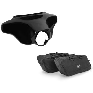 Set: Batwing Verkleidung für Harley Davidson Street Glide 06-13 Craftride + Koffer Innentaschen für Harley Street Glide 06-21 Craftride BG1 Paar_1