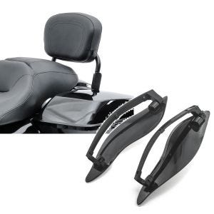 Set: Sissy Bar CSX Fix für Harley Davidson Street Glide Special 15-21 schwarz Craftride + Seitlicher Windabweiser für Harley-Davidson Touring 14-21 schwarz Craftride_1