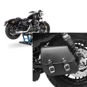 Set: Hebebühne Harley Davidson Sportster 883 Iron Motorradheber ConStands Mid-Lift L in blau + Schwingentasche + Halter für Harley Sportster 883 Iron 09-20 Craftride_1