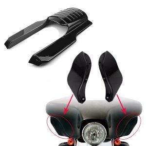 Set: Kotflügelverlängerung hinten für Harley Electra Glide Classic 96-05 Craftride + Seitlicher Windabweiser für Harley-Davidson Touring 96-13 schwarz Craftride_1