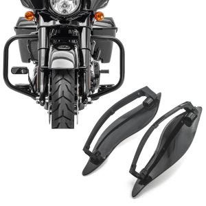 Set: Sturzbügel für Harley Davidson Street Glide Special 15-21 Craftride TR2 schwarz + Seitlicher Windabweiser für Harley-Davidson Touring 14-21 schwarz Craftride_1