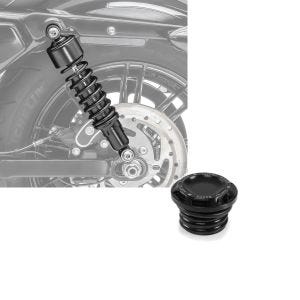Set: Stoßdämpfer 11,9 Zoll Harley Davidson Sportster 883 Iron 09-20 Craftride schwarz + Tankdeckel CNC1 für Harley-Davidson Sportster 883 Iron 09-20 schwarz Craftride_1