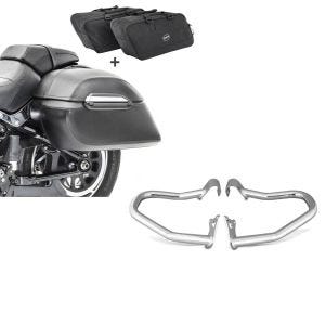 Set: Set Seitenkoffer + Innentaschen für Indian Scout/ Bobber/ Sixty Craftride K3 + Sturzbügel Indian Scout/ Sixty/Bobber 15-21 Craftride chrom_1