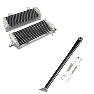 Set: Kühler Radiator Set KTM EXC 125, 250, 300 2017-2019 + Seitenständer für KTM Husqvarna Husaberg 2008-2016 Xdure Kick stand schwarz_1