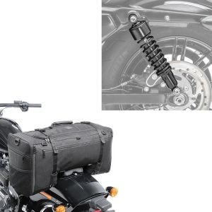 Set: Stoßdämpfer 11,9 Zoll Harley V-Rod Craftride schwarz + Hecktasche für Harley V-Rod / Muscle SQ1 Craftride 52l schwarz_1