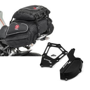 Set: Hecktaschen Set BMW S 1000 R / RR / XR Bagtecs X50 und X52 + Motordeckel Schutz für BMW S 1000 R 14-20 Protektor Motoguard EP1 schwarz_1