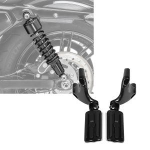 Set: Stoßdämpfer 11,9 Zoll Harley Davidson Sportster 1200 Nightster 08-12 Craftride schwarz + Sozius Fussrasten Set mit Halter für Harley Sportster 1200 Nightster 08-12 BL1 Craftride_1