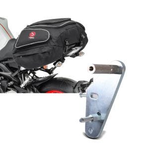 Set: Hecktasche Yamaha YZF-R6 Gepäcktasche hinten Bagtecs X50 50Ltr schwarz + Adapterplatte für ConStands Power Yamaha YZF-R6 06-20_1