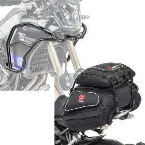 Set: Verkleidungsschutzbügel XL für Yamaha Tenere 700 19-21 Motoguard Tank-Sturzbügel oben + Hecktaschen Set Yamaha Tenere 700 Bagtecs X50 und X52_1
