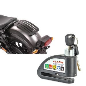 Set: Gepäckträger für Honda Rebel 500 17-20 Solo Rack L1 Gepäckbrücke Craftride + Bremsscheibenschloss Alarm für Honda Rebel 500 Tourtecs 110dB schwarz_1