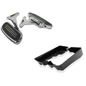 Set: Beifahrer Trittbretter + Halter CF2S für Harley Street Glide 06-21 Craftride + Seitenkoffer-Verlängerung für Harley Davidson Street Glide 06-13 Craftride_1