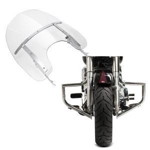 Set: Windschild Harley Davidson Softail 00-17 Craftride abnehmbar + Sturzbügel für Harley Davidson Fat Boy 00-17 Craftride ST1 chrom_1