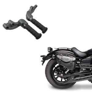 Set: Sozius Fussrasten Set mit Halter für Indian Scout, Sixty, Bobber 15-19 Craftride + Satteltasche Indian Scout / Bobber / Sixty Craftride Arizona 3Ltr rechts in schwarz_1