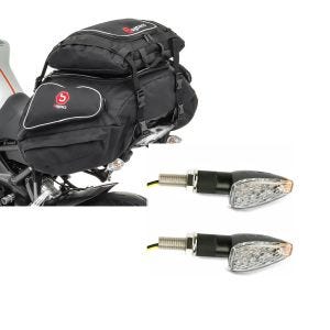 Set: Hecktaschen Set Yamaha MT-07 / Tracer Bagtecs X50 und X52 + LED Blinker für Yamaha MT-07 / Tracer 700 mit E-Prüfzeichen Lumitecs KP12_1