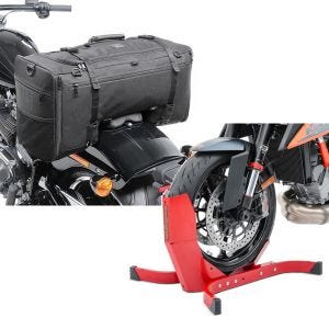 Set: Hecktasche für Harley Rocker / C (FXCWC) SQ1 Craftride 52l schwarz + Motorradwippe für Harley Davidson Rocker / C EPR_1