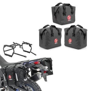 Set: Innentaschen für Aluminium Koffer + Topcase für BMW R 1200 GS/ Adventure 04-18 BAgtecs + Satteltaschen Set WP8 für BMW R 1200 GS 04-12 mit Kofferträger Bagtecs_1