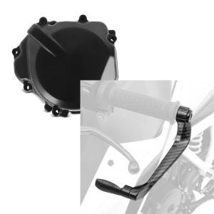Set: Lichtmaschinendeckel für Suzuki GSX-R 600/ 750 04-05 Limadeckel Motordeckel + Hebelschützer für Suzuki GSX-R 750 / 600 X6 schwarz_1